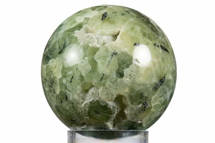 Polished Prehnite With Epidote Sphere #343071